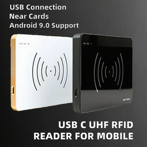 USB-C điện thoại di động OTG điện thoại thông minh r65h <span class=keywords><strong>UHF</strong></span> <span class=keywords><strong>RFID</strong></span> <span class=keywords><strong>Reader</strong></span> ISO 18000-6c ABS nhựa NFC cho Android 3-5cm Khoảng cách đọc 860-960MHz - Product Image 2