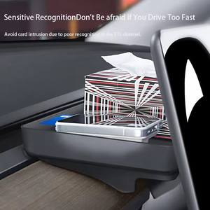 قطعتان لسيارة تسلا موديل Y جونيبر 2025 2026، صندوق تخزين مغناطيسي للخصوصية تحت الشاشة قابل للطي، صندوق تخزين للشاشة وملحقاتها - Product Image 6