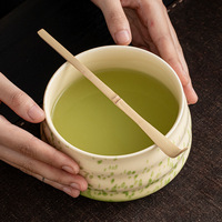 Accessoires Matcha personnalisables Bol à Matcha en céramique japonaise avec poignée Boîte à thé Matcha Chawan en céramique à bec verseur