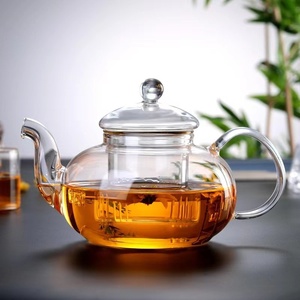Cao Borosilicate Glass <span class=keywords><strong>Tea</strong></span> Pot Đối với trang chủ sử dụng dày chịu nhiệt <span class=keywords><strong>Tea</strong></span> Infuser tách nước cho hấp cà phê Bộ trà - Product Image 6