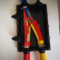 Penutup kabel kedap air 6 Cara H dan Y bentuk T jenis HDPE tabung mikro distribusi kotak cabang Diameter saluran maks 43.5mm