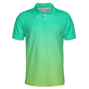 Camisetas transpirables de color degradado, ropa deportiva de LICRA de poliéster personalizada, camiseta de Golf elástica sublimada para hombre - Product Image 5