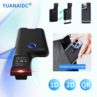 YJ-6606 Portable pour Blue Tooth 2D Barcode Scanner sans fil Back Clip 1D 2D QR Reader Code pour PDF417 Data Matrix Code