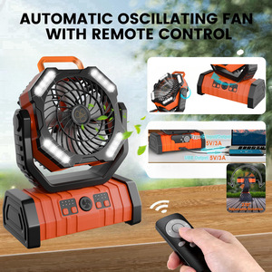 Ventilateur portable d'extérieur avec lumière LED, batterie 20000 mAh, commande tactile, pour le camping - Product Image 5