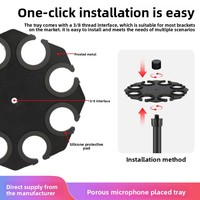 Support multi-microphones Gooermi pour micros dynamiques portables, filaires et sans fil, organisateur de rangement et présentoir