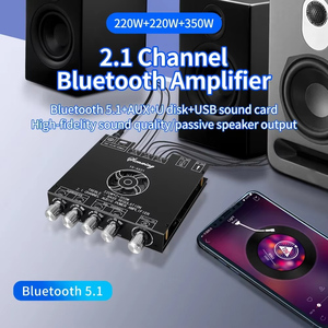 บอร์ดเพาเวอร์แอมป์ดิจิตอล YS-AS21 2*220W+350W 2.1 แชนแนล BT พร้อมซับวูฟเฟอร์ ปรับเสียงแหลม ควบคุมผ่านแอพ USB รุ่น ML22660TBZ0BX YS-AS - Product Image 6