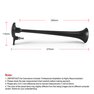 แตรสัญญาณเสียง12V แตรรถบรรทุกรถแตรรถเสียงดังสุดโลหะคอมเพรสเซอร์เดี่ยว180 <span class=keywords><strong>Hertz</strong></span> Moto เรือ - Product Image 6