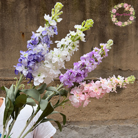 Nouvelle Arrivée 2026 – Fleur Artificielle de Delphinium en Soie Blanche pour Décoration Maison et Mariage