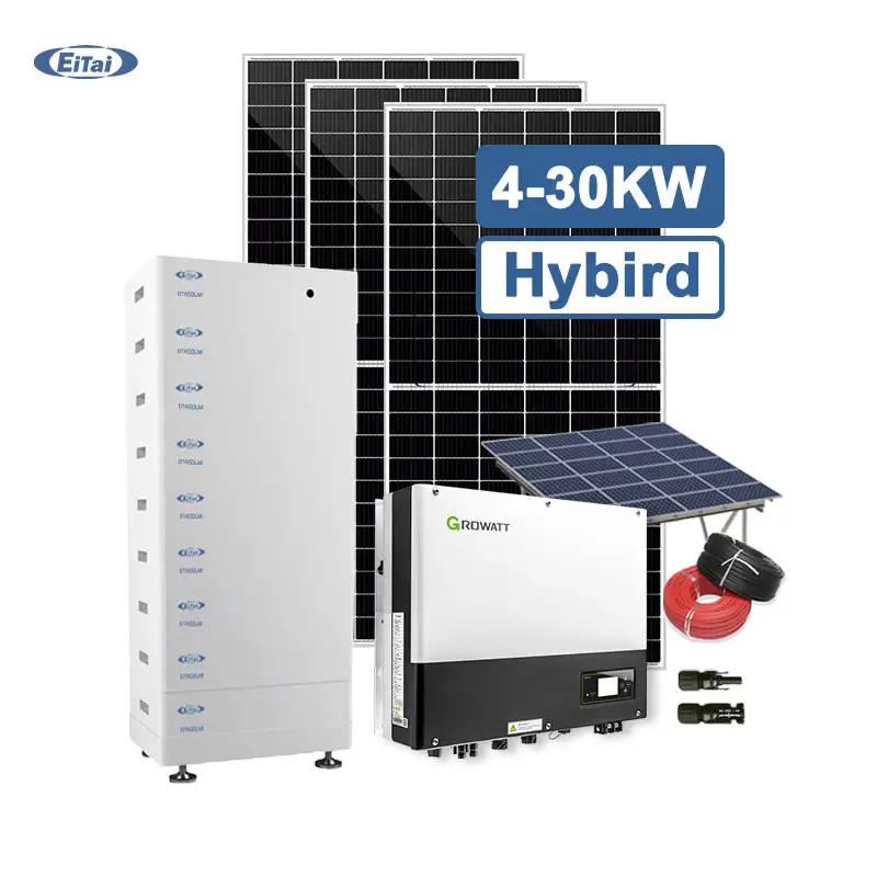 EITAI Photovoltaic Energy 10kw 20kw 30kw Solar Power System Pv Anlage Complete Set 380v 400v With Storage 5kw 10 Kw