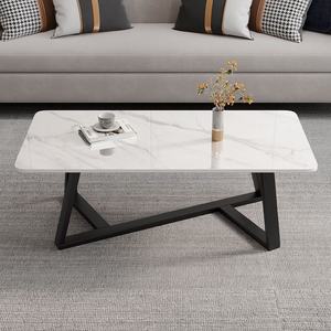 Table basse rectangulaire <span class=keywords><strong>en</strong></span> bois de <span class=keywords><strong>grain</strong></span> de marbre de luxe moderne petit ménage autre matériau de qualité cadre <span class=keywords><strong>en</strong></span> métal réglable 1 an - Product Image 1