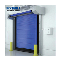 Porte rapide isolée en PVC pour congélateur, rails de guidage en aluminium, bande chauffante, chambre froide