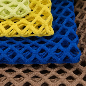 Aucun polyester coloré des fournisseurs 100 de tissu de maille de diamant de bout droit de quantité minimale de commande - Product Image 5