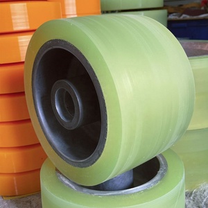 Nhà Máy Giá Polyurethane tráng cao su băng tải vành đai PU Con lăn chịu mài mòn máy cắt phụ kiện chuyển bánh xe - Product Image 4