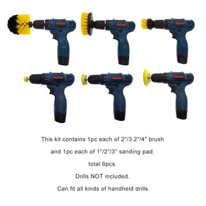 5. فرش تنظيف مثقاب صفراء PP مجموعة ملحقات سيارات hanks Hard Stiff PP تفاصيل فرش السيارة مرفق - Product Image 5