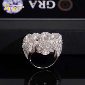 Anel Masculino de Moissanite com Design em Promoção, Passa no Teste de Diamante, Anel Hip Hop Iced Out Banhado a Ouro S925 - Product Image 6