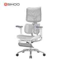 Chaise de bureau ergonomique SIHOO S100 avec accoudoirs 4D ultra doux Support lombaire dynamique pour chaise de bureau à domicile