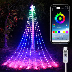 <span class=keywords><strong>Guirnalda</strong></span> de luces navideñas con Control por aplicación, árbol de Navidad inteligente, 304LED, 2,8 M - Product Image 1