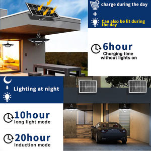 <b>LED</b> Monocrystalline Solar Motion Sensor <b>Ceiling</b> Pendant <b>Light</b> Lithium Battery Waterproof IP65 Dimmable 6000K Outdoor Lighting - Product Image 3