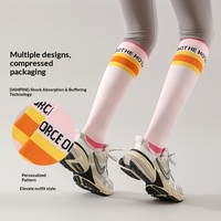 Nouvelles chaussettes de compression sportives professionnelles pour mollets, en nylon tricoté, séchage rapide, pour fitness, cyclisme, course à pied et saut à la corde