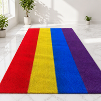 Gazon artificiel multicolore personnalisé, pelouse synthétique pour jardin, cour, aménagement paysager extérieur