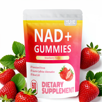 Complément alimentaire NAD+ Resveratrol Plus en gommes, nicotinamide trans-resveratrol, soin de la peau, gommes NAD, marque privée OEM