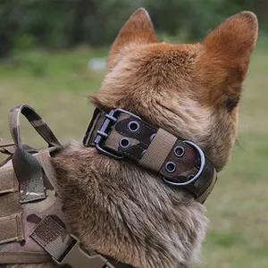 Kerah anjing taktis tugas berat nilon latihan reflektif klasik dapat disesuaikan anjing gembala Jerman - Product Image 2