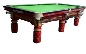 Mesa de billar con patas marrones de gama alta, juego estándar para el hogar, mesa de billar y billar - Product Image 6