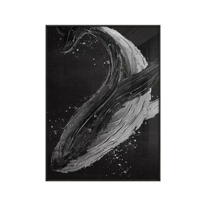 Cuadro Decorativo Moderno <span class=keywords><strong>de</strong></span> Alta Gama con Marco Negro, Blanco y Gris, Estilo Romano, con Diseño <span class=keywords><strong>de</strong></span> Ballena, <span class=keywords><strong>para</strong></span> Sala <span class=keywords><strong>de</strong></span> Estar o Entrada - Product Image 5