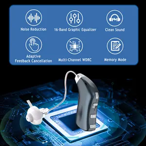 Neues Hörgerät 16-Kanal wiederaufladbar über USB BTE Ric Hörgeräteverstärker wiederaufladbar