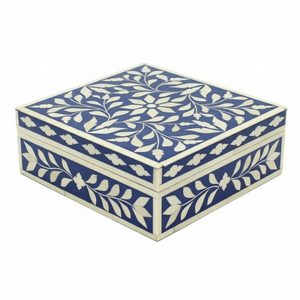 Caja de madera India Ramadán Diseño único especial Disponible Caja de nácar Azul índigo para regalar en los países árabes - Product Image 1