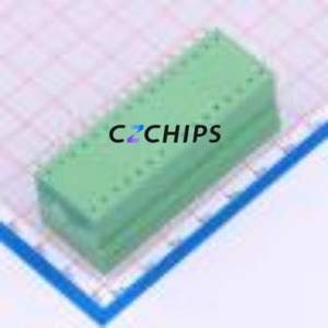 DB2ERH-3.81-2*16P-GN Plug-in Terminal Block Through hole,P=3.81mm Connector Board-to-Board / Socket - Closed 2x16P 3.81mm Green - Product Image 2