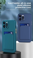 Funda de Silicona Antigolpes con Tarjetero para A16/A17/S26 Ultra/S25 FE para 17/16/15/14/13/12/11/XR/XS Max