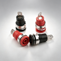 Prise banane 4 mm en laiton nickelé 1000 V/32 A, borne de connexion électrique isolée à montage sur panneau pour laboratoire