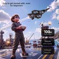 Avion télécommandé 4DRC Fighter V60 pour enfants, jouet pour garçons, résistant aux chutes, en mousse, utilisation en intérieur, contrôle 6 canaux, vidéo 1080p FHD