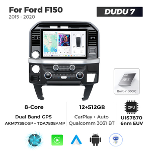 DUDUAUTO DUDU7 A7870 AKM7739 DSP TDA7808 Amplificador 12+512G Unidad Principal para Ford F150 2015-2020 13ª Generación P552 - Product Image 4