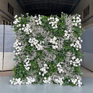 Custom Green Forest Artificial <b>Flower</b> <b>Wall</b> Handcrafted Silk Floral <b>Wall</b> for Wedding Party Home and Photography Decoration - Product Image 5
