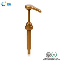 Tête de pompe à lotion de qualité alimentaire 28 mm, couvercle 28/400, distributeur de sauce doré pour la cuisine domestique, pompe à sirop