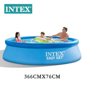 <span class=keywords><strong>Piscina</strong></span> Inflable <span class=keywords><strong>Redonda</strong></span> Azul <span class=keywords><strong>INTEX</strong></span> 28130 de 366*76CM para Familias, <span class=keywords><strong>Piscina</strong></span> Elevada de PVC - Product Image 2