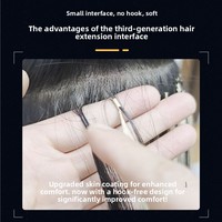Máquina de Extensiones de Cabello Metálicas de Tercera Generación con Extensiones de Plumas y Clips Rápidos para Uso Comercial, Directo de Fábrica Original