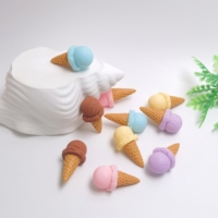 Nuovo Set di 100 Coni Gelato Colorati Assortiti Senza Foro, Modellini Decorativi per DIY, Decorazione per Cover Telefono e Artigianato