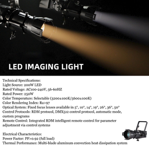 AOPU personalizable 200W LED RGBW 4 en 1 Leds Spotlight Zoom Image Light Leko Stage Light para concierto <span class=keywords><strong>de</strong></span> <span class=keywords><strong>teatro</strong></span> - Product Image 5