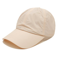 Casquette de sport unisexe à séchage rapide pour l'été, en nylon fin, unie, casquette de baseball incurvée personnalisée