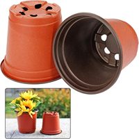 Pots de pépinière en plastique de 4 pouces pour la germination des graines de plantes, jardinières, pots à fleurs