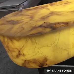 Akrilik Meja Makan Alabaster Backlit Onyx Buatan Onyx untuk Bar Counter Desain Buatan Lempengan Batu ATH & UPR 6Mm-30Mm