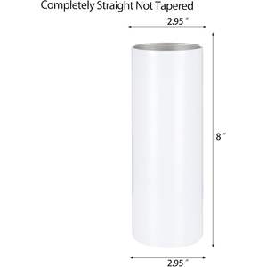 T Tryme 20oz Stainless Steel Tumbler Vacuum Insulated Reusable White <b>With</b> Lid <b>Straw</b> BPA Free Portable Home Office Use - Product Image 6