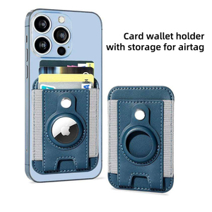 Portefeuille en cuir PU avec porte-cartes magnétique et emplacement <span class=keywords><strong>pour</strong></span> <span class=keywords><strong>AirTag</strong></span>, compatible iPhone, <span class=keywords><strong>Samsung</strong></span>, Google Pixel, OEM, ODM, personnalisable - Product Image 1