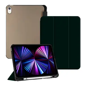 Suitable for iPad protective case 10.2-inch with pen slot 10.2 magnetic suction leather case mini6 three fold TPU soft case