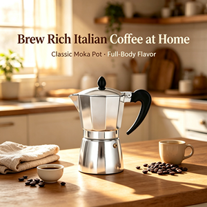 Cafetière Moka Rétro en Aluminium pour 3 ou 6 Tasses, Machine à Expresso Italienne pour Plaque de Cuisson, Personnalisable (Couleur, Logo, Motif), <span class=keywords><strong>Percolateur</strong></span> à Café OEM - Product Image 5