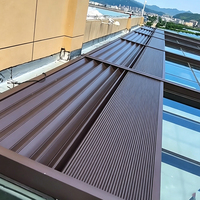 Système de toit rétractable moderne automatique électrique en alliage d'aluminium Sky Curtain, avec isolation thermique et ombrage