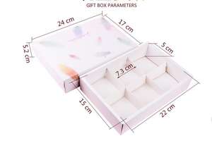 Boîte-cadeau et sacs en papier imprimés à plumes, pas cher, personnalisé, avec poignée avec ruban, pour le thé, <span class=keywords><strong>les</strong></span> bonbons et <span class=keywords><strong>biscuits</strong></span>, tendance, vente en gros - Product Image 5